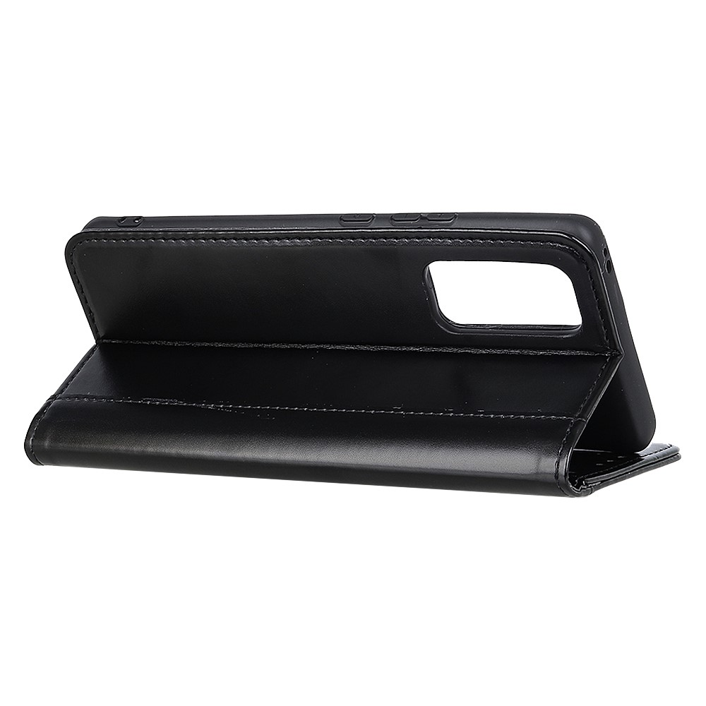 Auto-absorbed Split Leather Wallet Case Stand Cover for OnePlus 9 Pro - Black-8