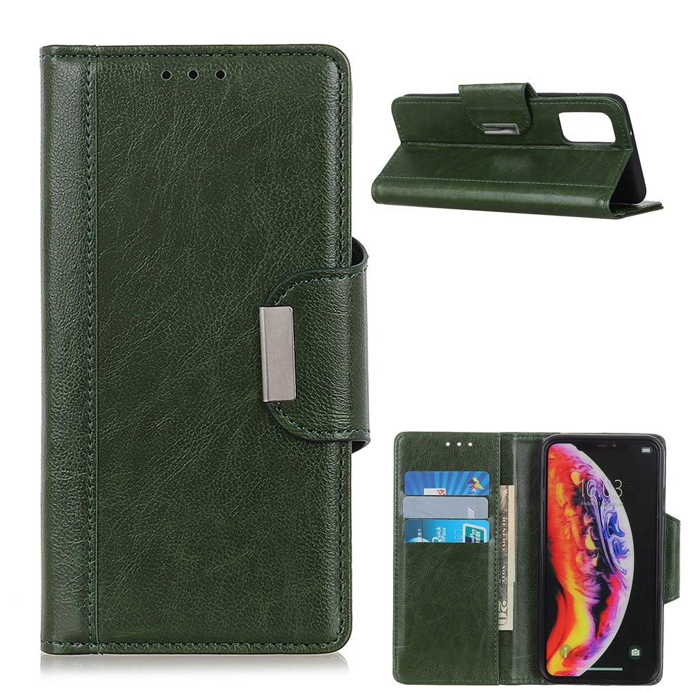 Cowhide Texture PU Leather + TPU Cover for OnePlus 9 Pro - Green-1