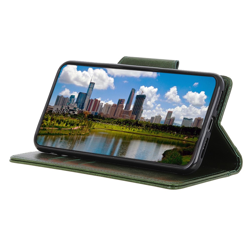 Cowhide Texture PU Leather + TPU Cover for OnePlus 9 Pro - Green-3