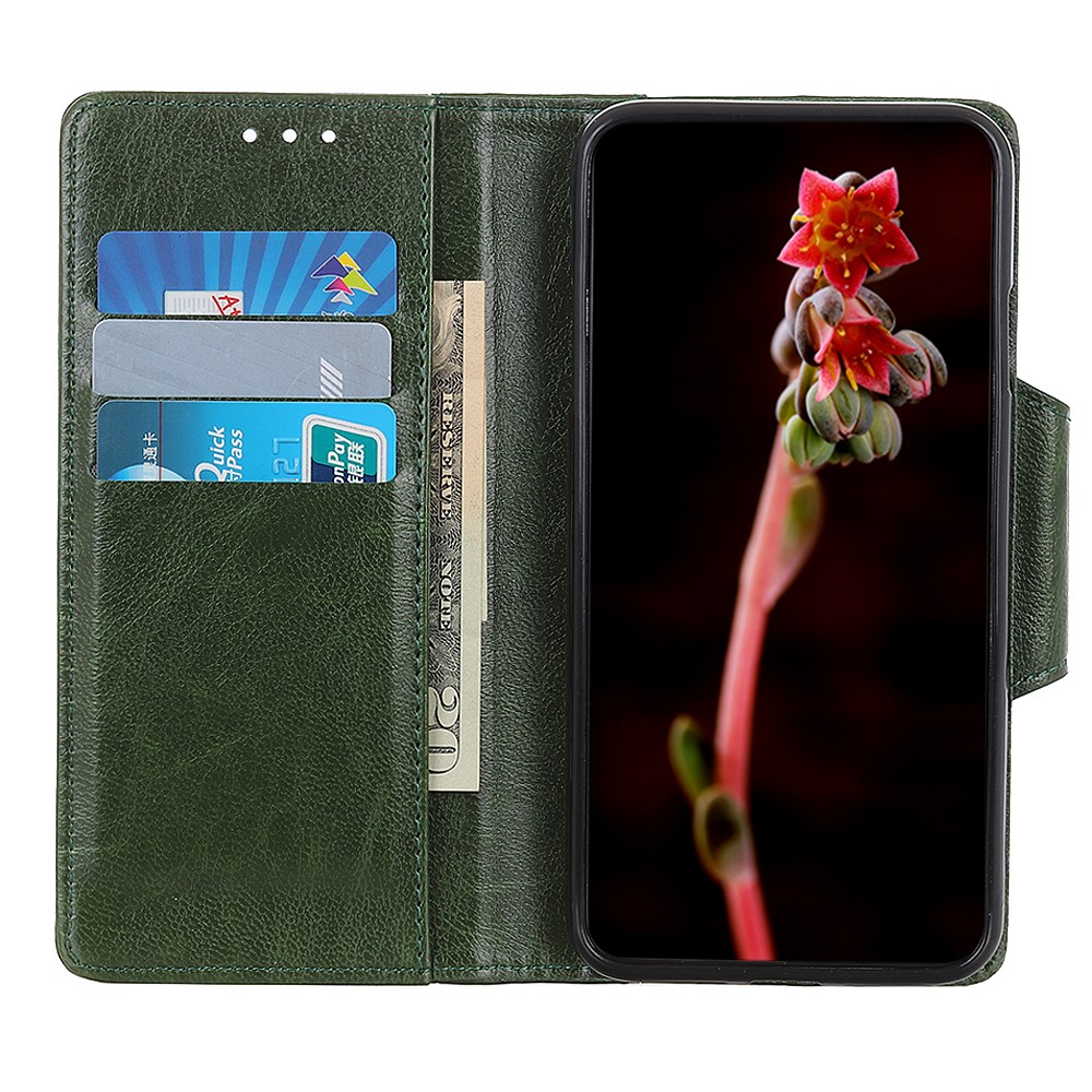 Cowhide Texture PU Leather + TPU Cover for OnePlus 9 Pro - Green-4