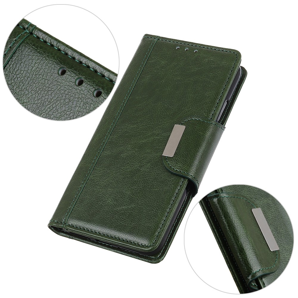 Cowhide Texture PU Leather + TPU Cover for OnePlus 9 Pro - Green-5