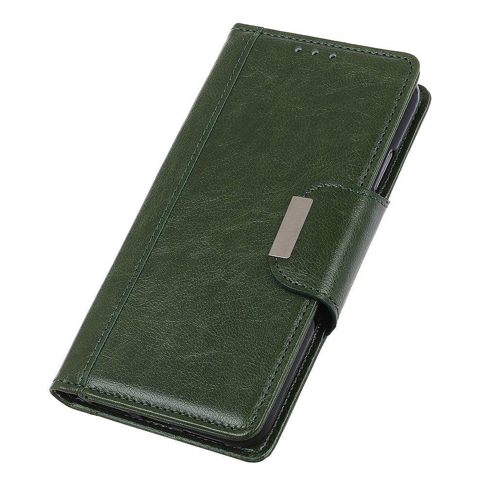 Cowhide Texture PU Leather + TPU Cover for OnePlus 9 Pro - Green-8
