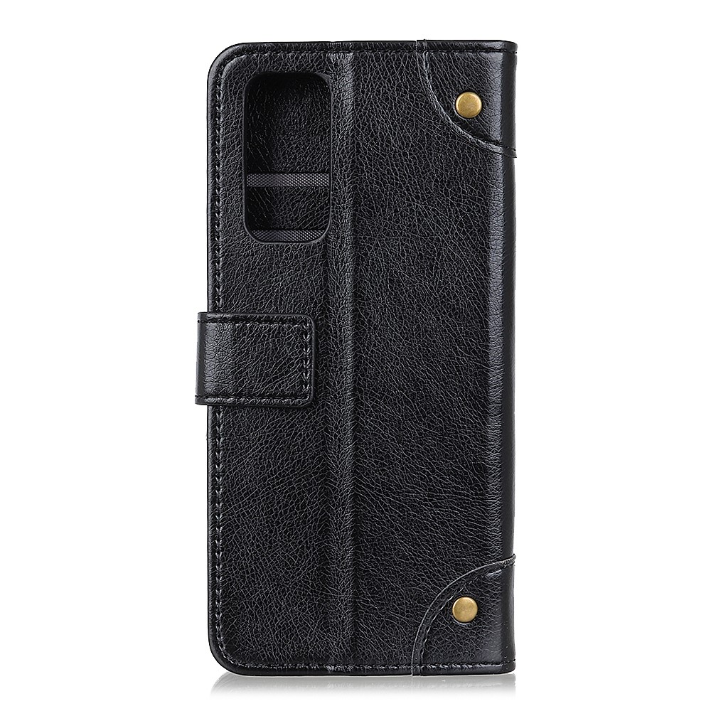 Wallet Design Nappa Texture Leather Cell Phone Case for OnePlus 9 Pro - Black-3