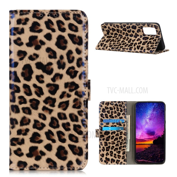 TPU + PU Leather Leopard Texture Wallet Stand Protective Cover for OnePlus 9 Pro-1