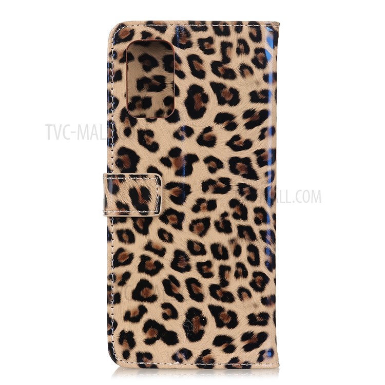 TPU + PU Leather Leopard Texture Wallet Stand Protective Cover for OnePlus 9 Pro-3
