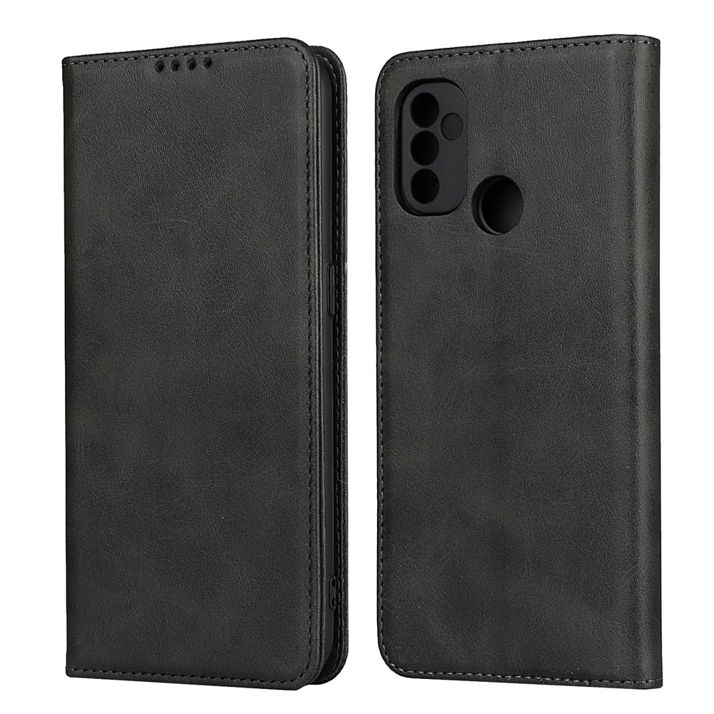 Auto-absorbed Leather Mobile Phone Protective Shell for OnePlus Nord N100 - Black-2