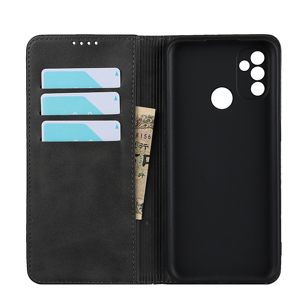 Auto-absorbed Leather Mobile Phone Protective Shell for OnePlus Nord N100 - Black-4