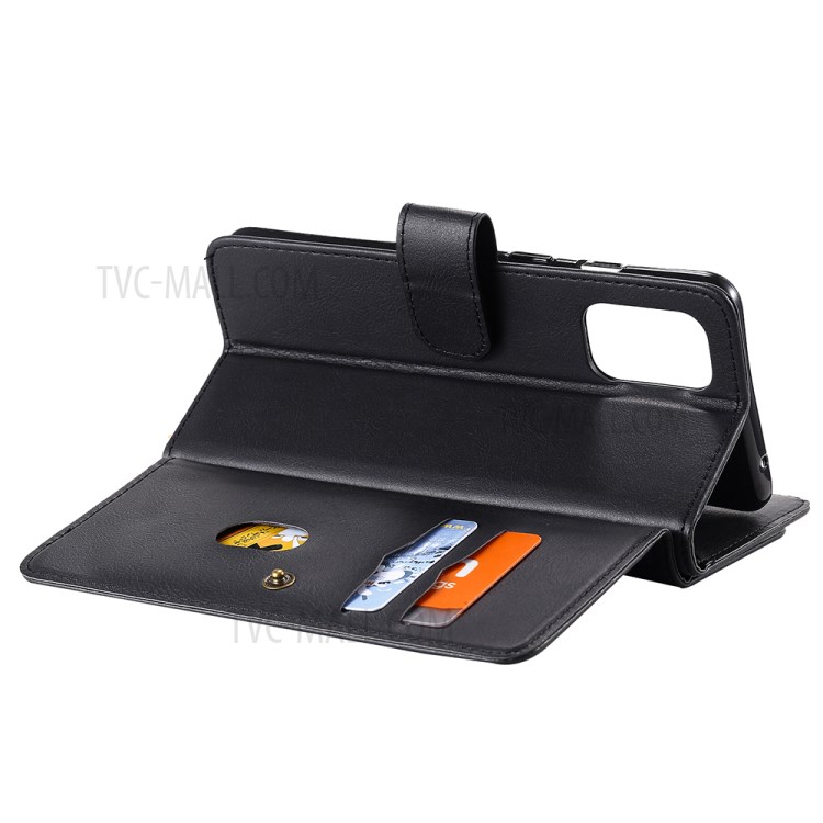 New Arrival Multi-function 10 Card Slots Design Leather Phone Cover Shell for OnePlus 8T - Black-10