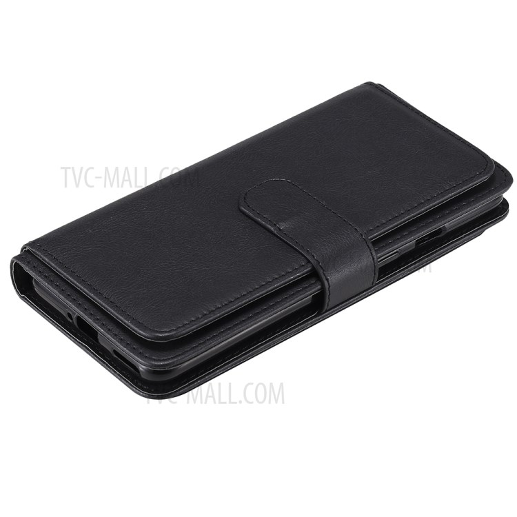 New Arrival Multi-function 10 Card Slots Design Leather Phone Cover Shell for OnePlus 8T - Black-12