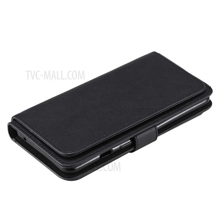 New Arrival Multi-function 10 Card Slots Design Leather Phone Cover Shell for OnePlus 8T - Black-13