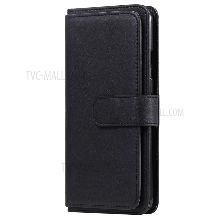 New Arrival Multi-function 10 Card Slots Design Leather Phone Cover Shell for OnePlus 8T - Black-3