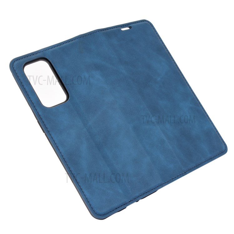 Auto-absorbed Wallet Stand Design Soft-Touch Feeling Leather Cover for OnePlus 9 - Blue-6
