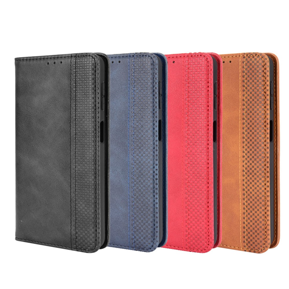 Magnetic Vintage Style Wallet Stand Phone Case Cover for OnePlus 9 - Brown-8