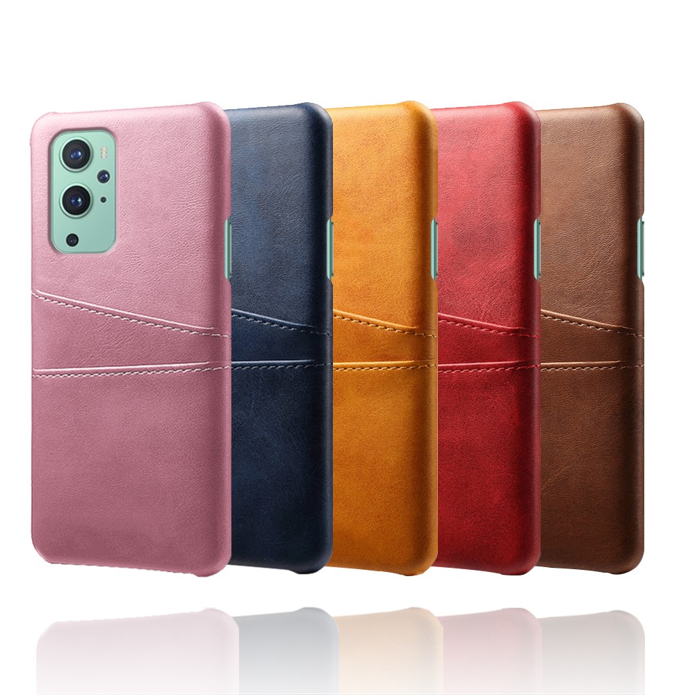 KSQ PC + PU Leather Coated Case with Dual-Card Slots for OnePlus 9 Pro - Grey-7