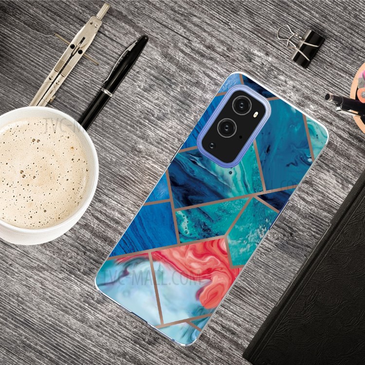 Soft TPU Shockproof Marble Pattern Phone Back Cover Case for OnePlus 9 Pro - Style A-4