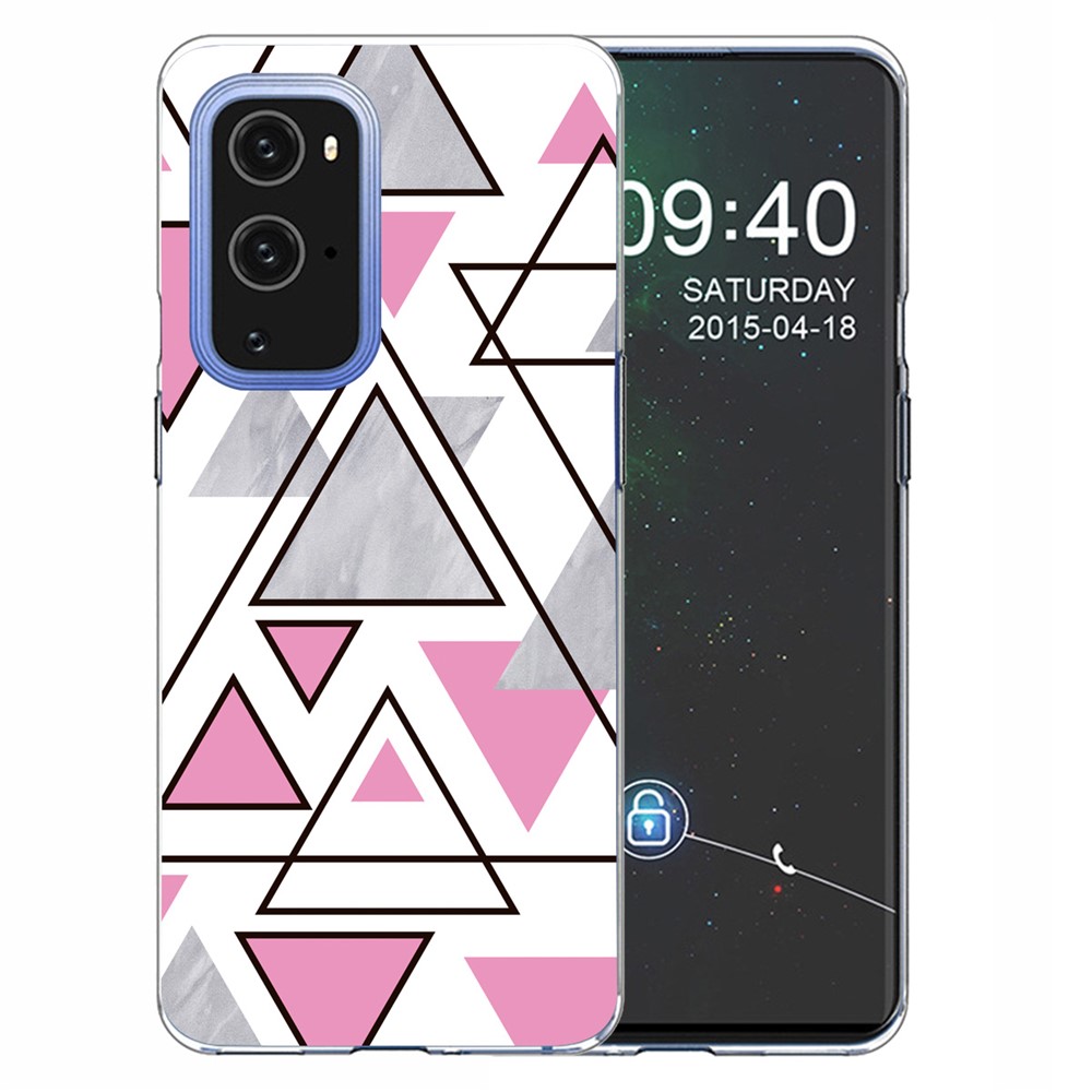 Marble Pattern TPU Phone Back Cover Case for OnePlus 9 Pro - Style A-1