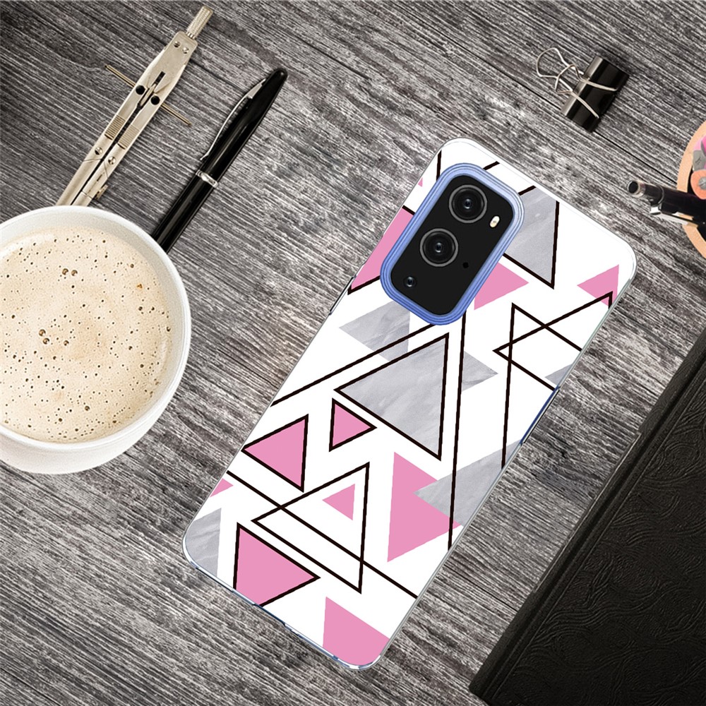 Marble Pattern TPU Phone Back Cover Case for OnePlus 9 Pro - Style A-2