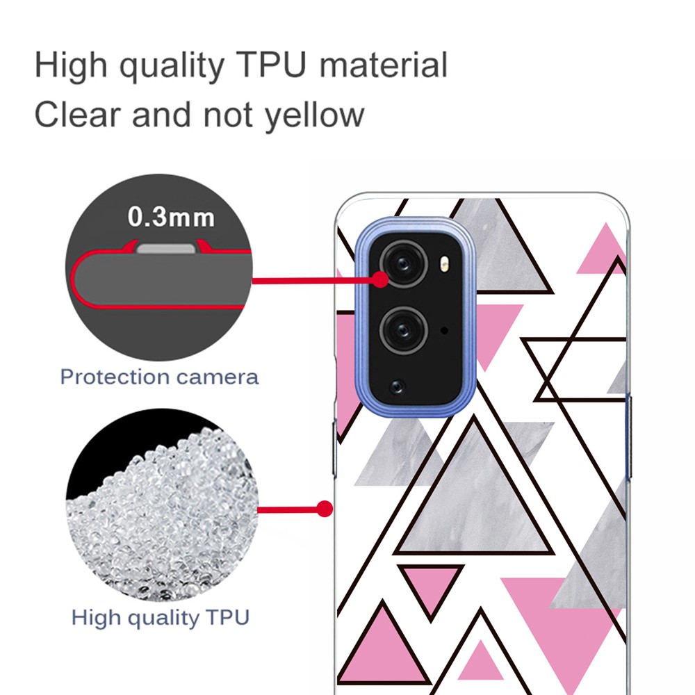 Marble Pattern TPU Phone Back Cover Case for OnePlus 9 Pro - Style A-4