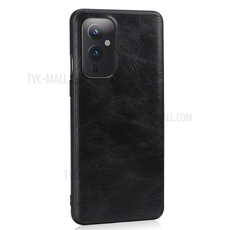 Crazy Horse Texture PU Leather Coated Plastic+TPU Case for OnePlus 9 (EU / US Version) - Black-2