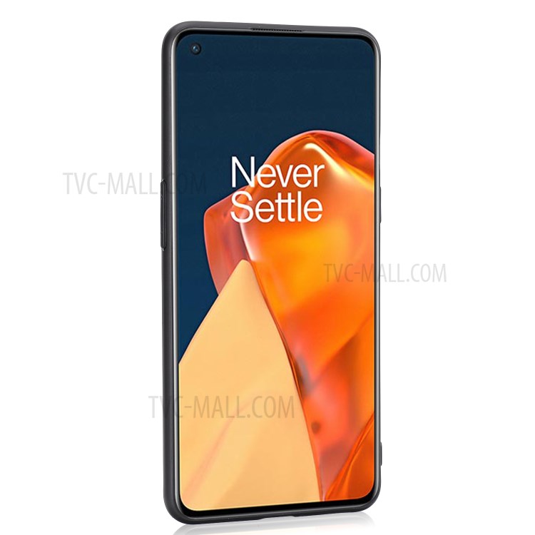 Crazy Horse Texture PU Leather Coated Plastic+TPU Case for OnePlus 9 (EU / US Version) - Black-4