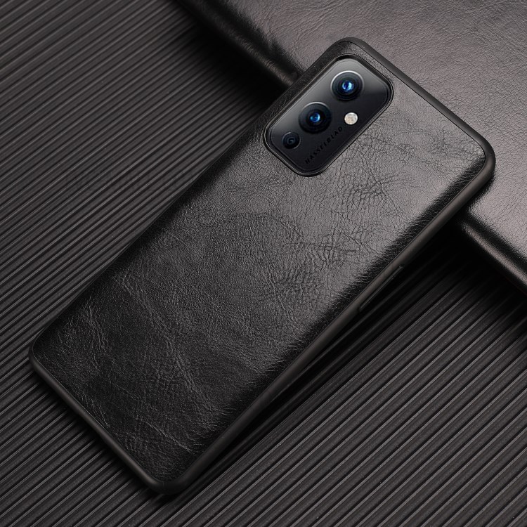 Crazy Horse Texture PU Leather Coated Plastic+TPU Case for OnePlus 9 (EU / US Version) - Black-7