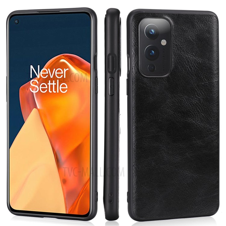Crazy Horse Texture PU Leather Coated Plastic+TPU Case for OnePlus 9 (EU / US Version) - Black-8