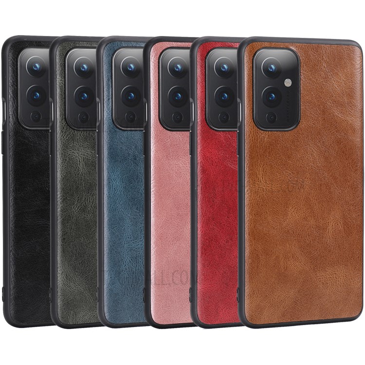 Crazy Horse Texture PU Leather Coated Plastic+TPU Case for OnePlus 9 (EU / US Version) - Black-9