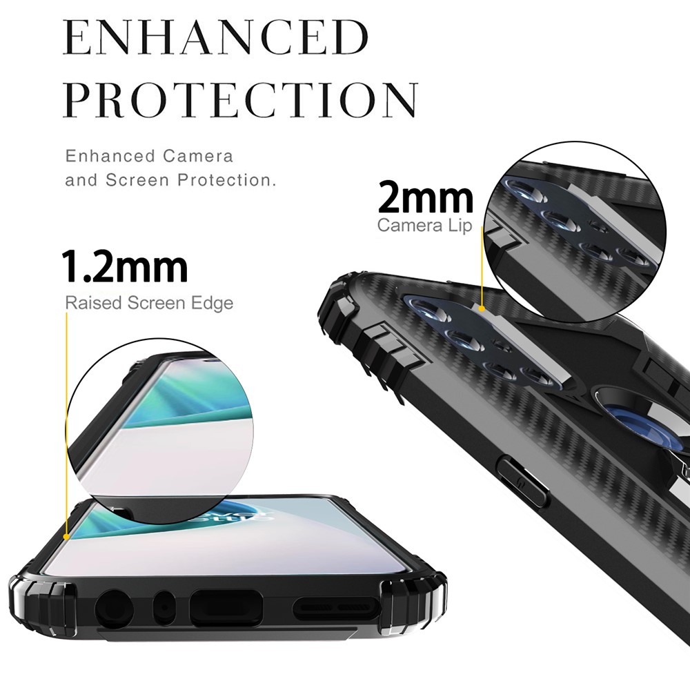 TPU Finger Ring Kickstand Phone Protective Case for OnePlus Nord N10 5G - Black-4
