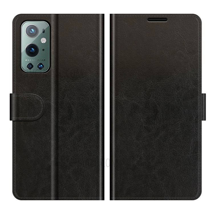 Crazy Horse Texture Stand Design Wallet Leather Case for OnePlus 9 Pro - Black-1