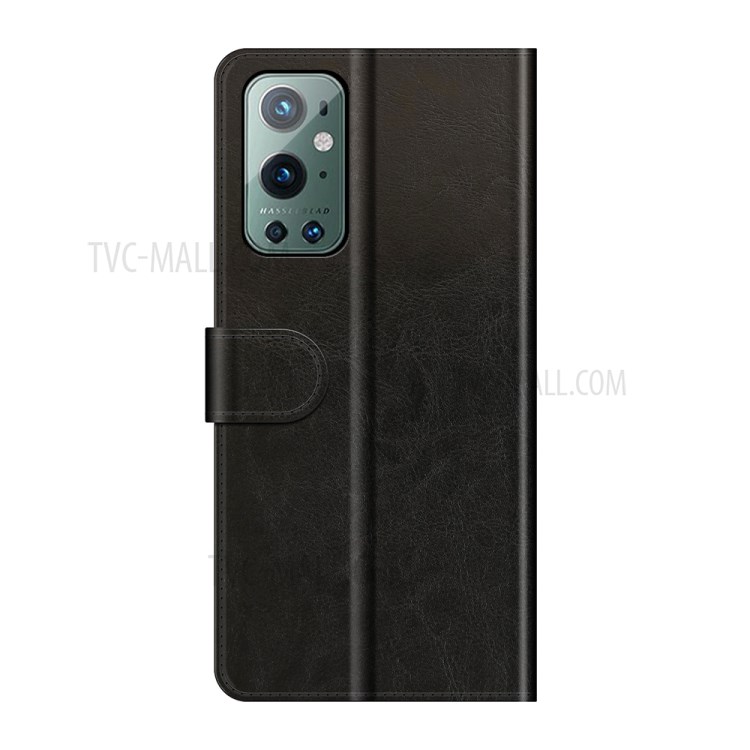 Crazy Horse Texture Stand Design Wallet Leather Case for OnePlus 9 Pro - Black-3