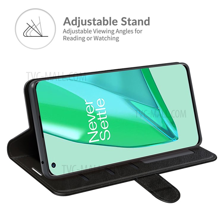 Crazy Horse Texture Stand Design Wallet Leather Case for OnePlus 9 Pro - Black-5