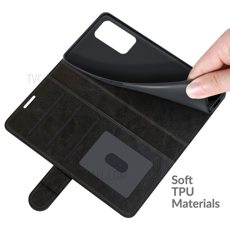 Crazy Horse Texture Stand Design Wallet Leather Case for OnePlus 9 Pro - Black-7