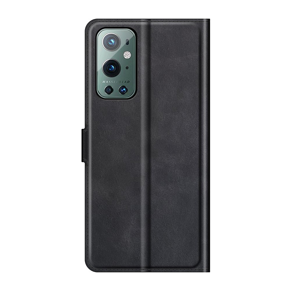 Fpr OnePlus 9 Pro Magnetic Clasp Leather Mobile PhoneCase Wallet Stand Cover - Black-3
