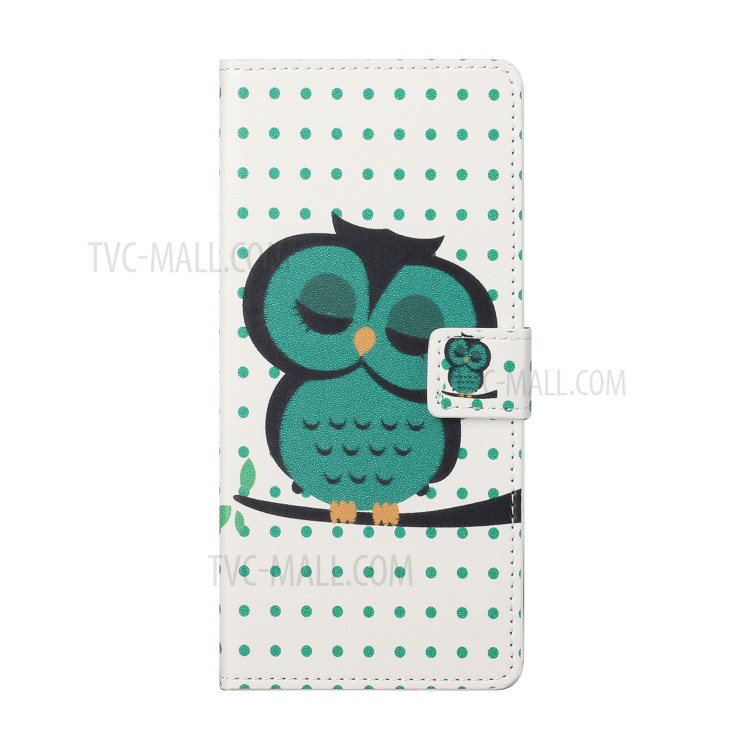 Wallet Design Full Protection Pattern Printing Leather Protective Case with Stand for OnePlus 9R - Single Owl-2