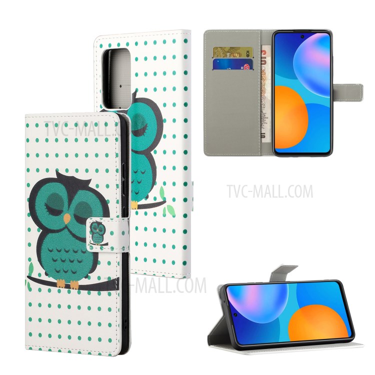 Wallet Design Full Protection Pattern Printing Leather Protective Case with Stand for OnePlus 9R - Single Owl-8