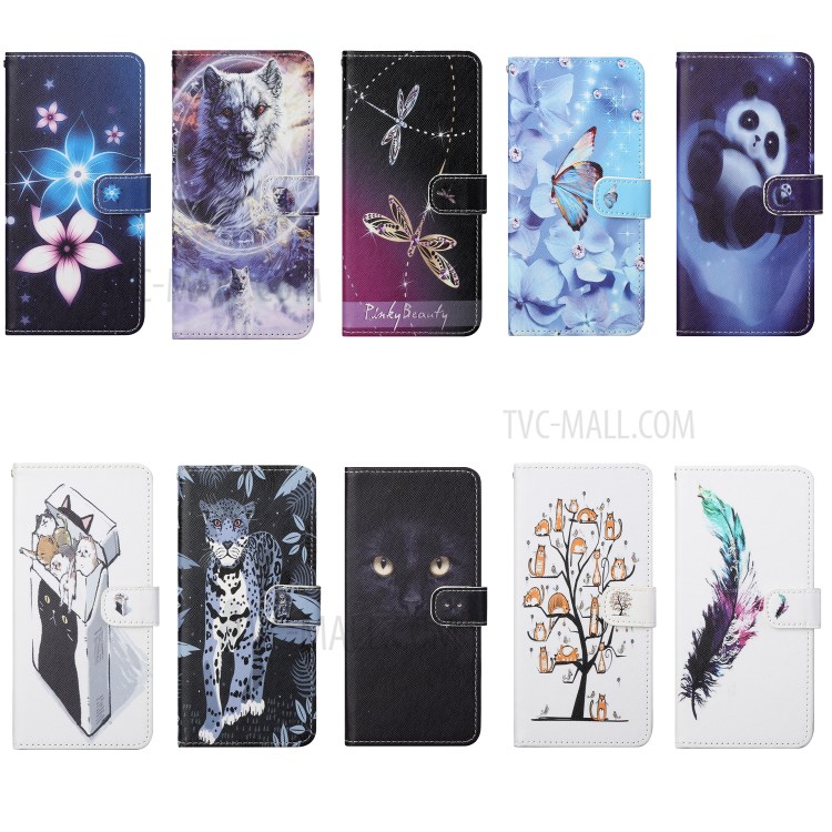 New Pattern Printing Cross Texture Leather Wallet Stand Case for OnePlus 9 (EU / US Version) - Flower-8