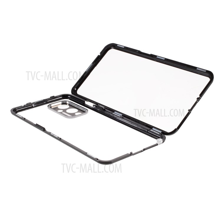 HD-doppelseitiges Gehärtetes Glas + Schloss-Installation Metall-Magnetrahmenkoffer Für Einplus 9 (in / CN-Version) - Schwarz-5
