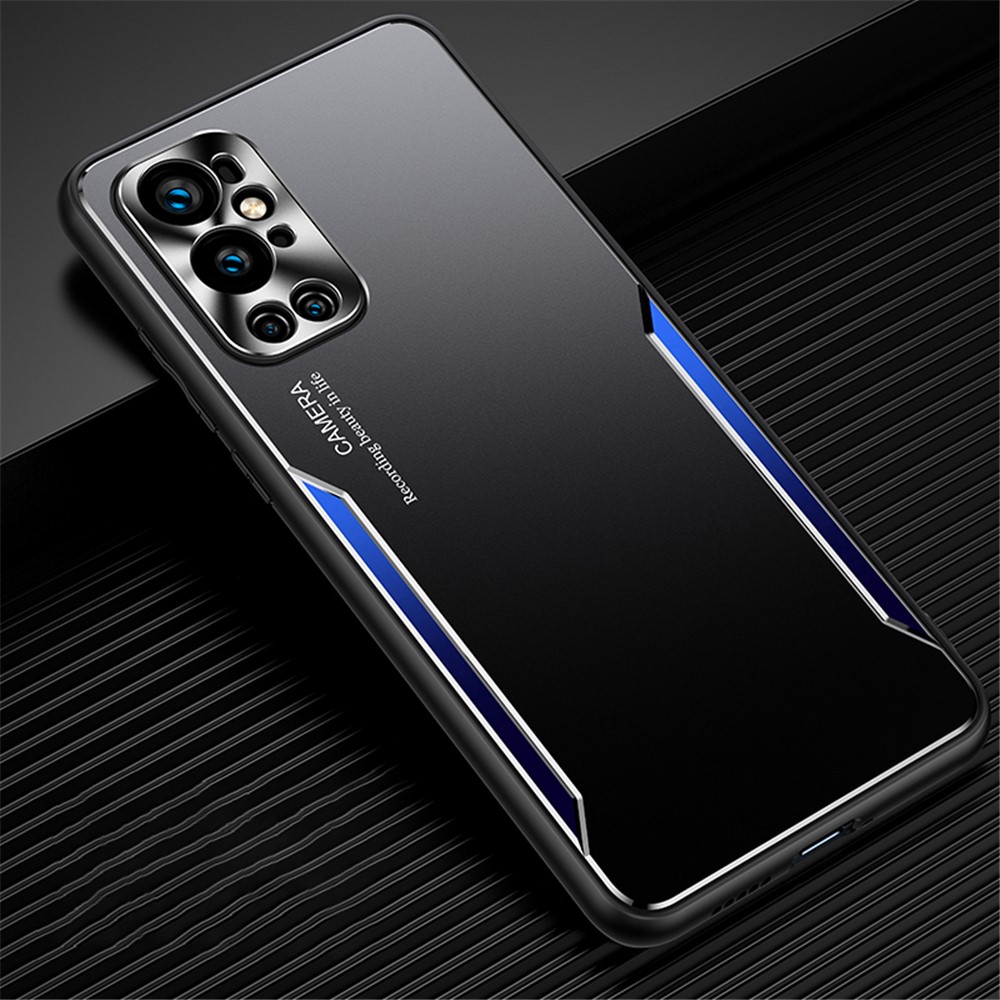 Shockproof Aluminium Alloy + TPU + PC Hybrid Phone Case Cover for OnePlus 9 Pro - Blue-1