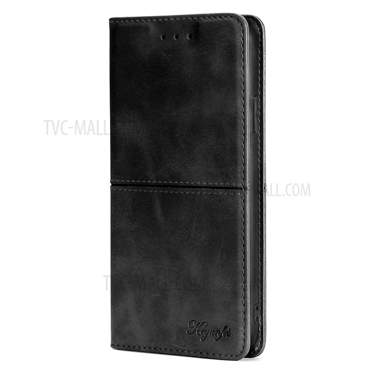 TPU + PU Leather Phone Cover Case with Card Slots for OnePlus 9 Pro - Black-2