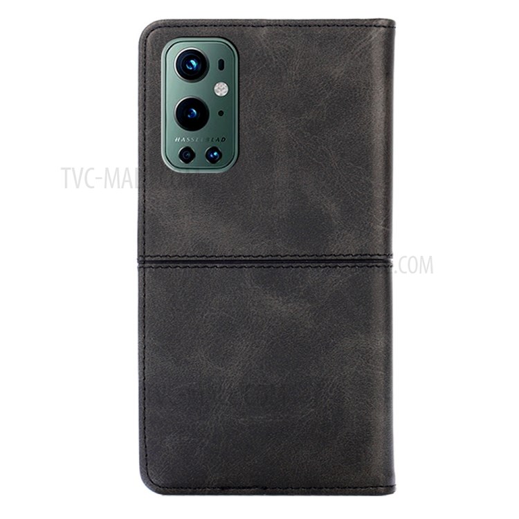 TPU + PU Leather Phone Cover Case with Card Slots for OnePlus 9 Pro - Black-3