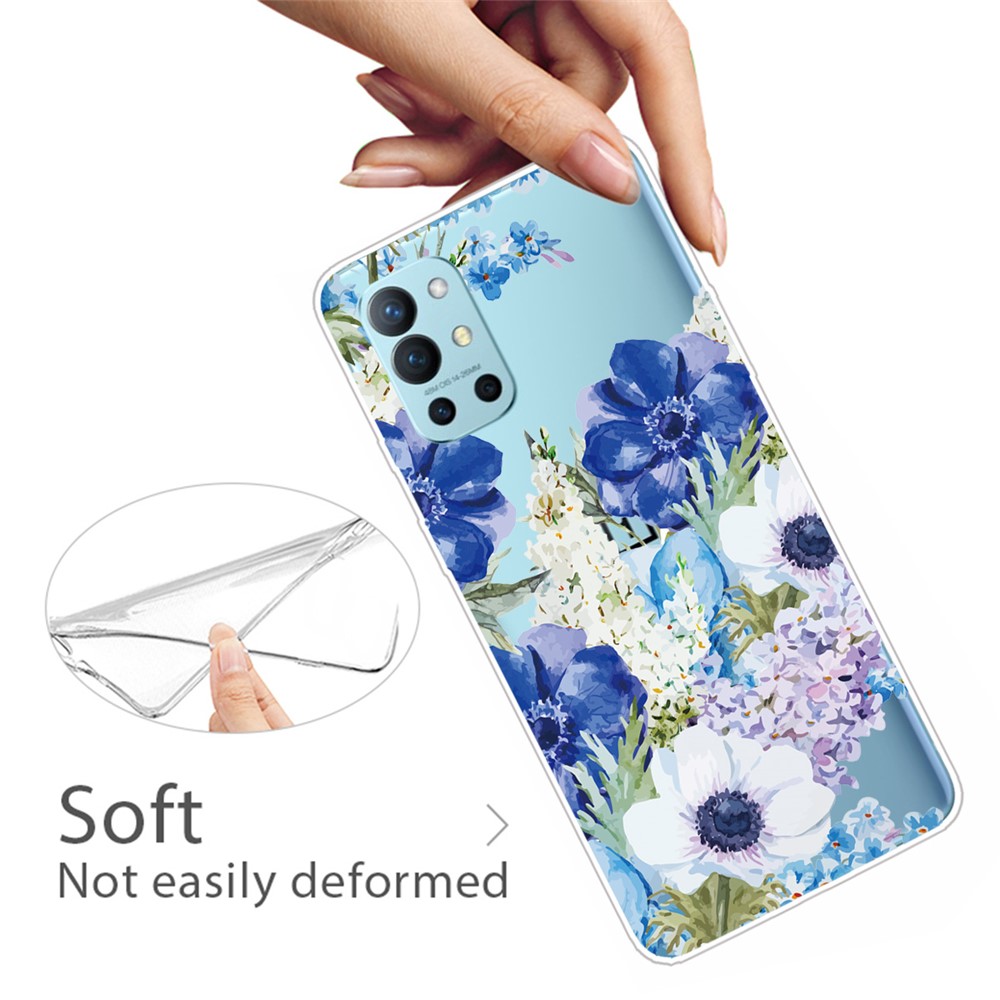 Pattern Printing Design Soft TPU Phone Case Cover for OnePlus 9R - Beautiful Flower-2