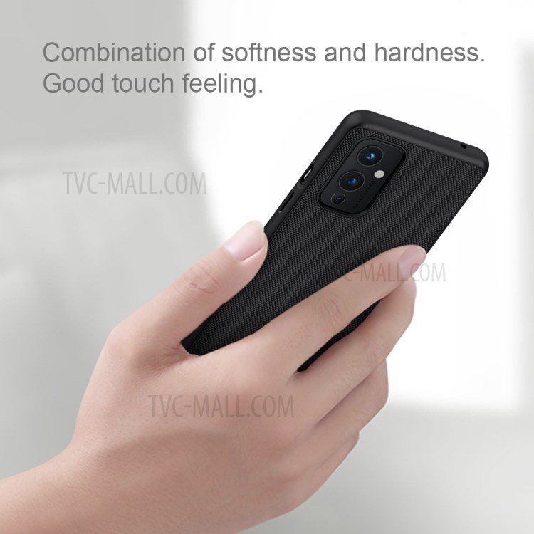 NILLKIN Textured Case PC TPU Combo Cover for OnePlus 9 (EU / US Version) - Black-2