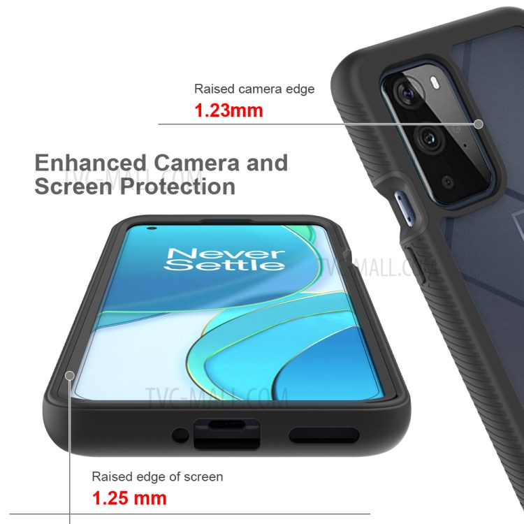 TPU + PC + Acrylic Hybrid Case Shockproof Mobile Phone Cover for OnePlus 9 Pro - Black-3