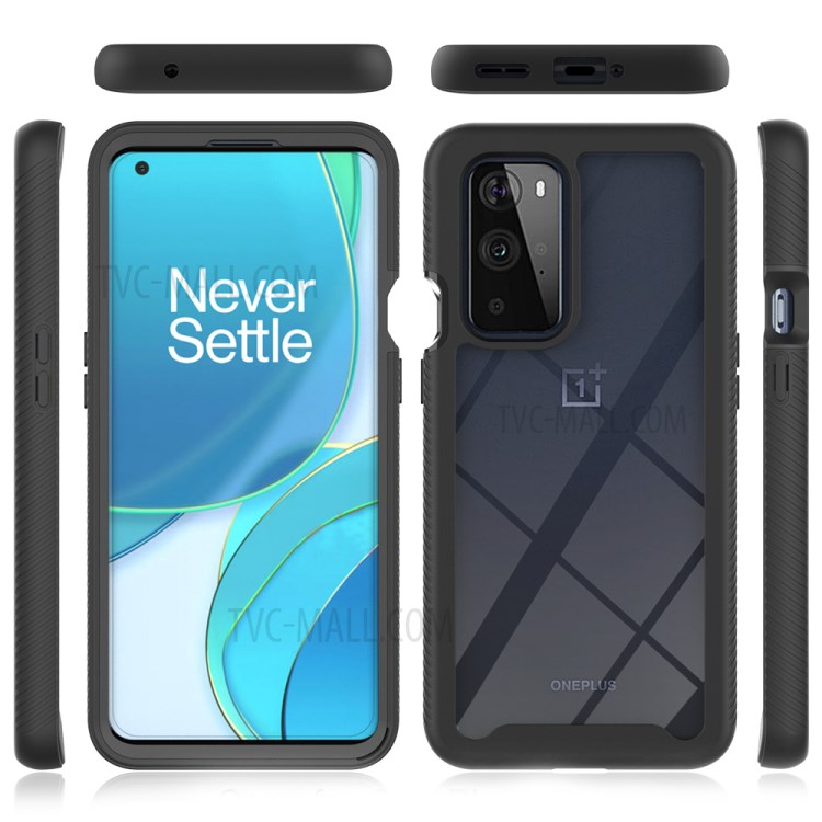 TPU + PC + Acrylic Hybrid Case Shockproof Mobile Phone Cover for OnePlus 9 Pro - Black-6