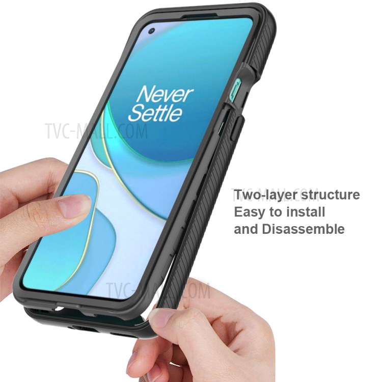 Anti-Drop 360-Degree Full Coverage TPU + PC Hybrid Case for OnePlus 9 - Black-2