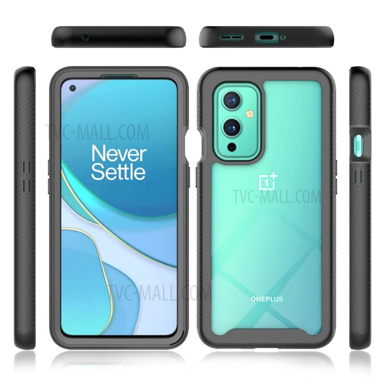 Anti-Drop 360-Degree Full Coverage TPU + PC Hybrid Case for OnePlus 9 - Black-6