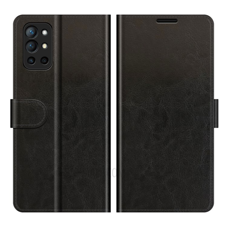 Crazy Horse Texture Leather Wallet Case for OnePlus 9R - Black-1