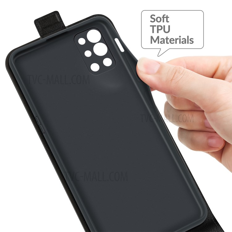 Crazy Horse Leather Protector Case Vertical Flip Phone Cover with Card Slot for OnePlus 9R - Black-4