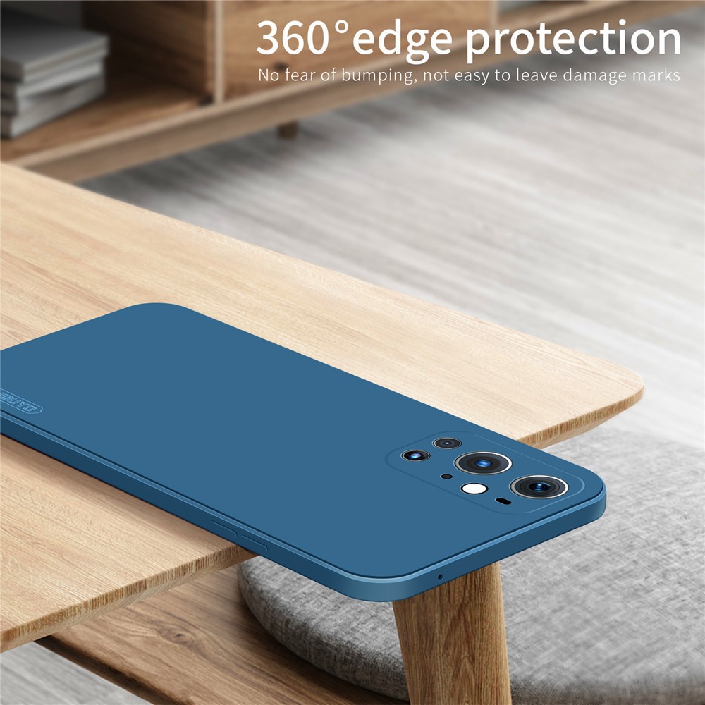 PINWUYO Soft Silicone Protective Mobile Phone Back Case Cover for OnePlus 9 Pro - Blue-11