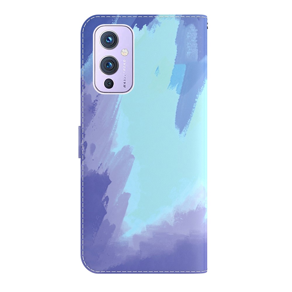 Stylish Watercolor Leather Phone Cover Case for OnePlus 9 (EU / US Version) - Winter Snow-2